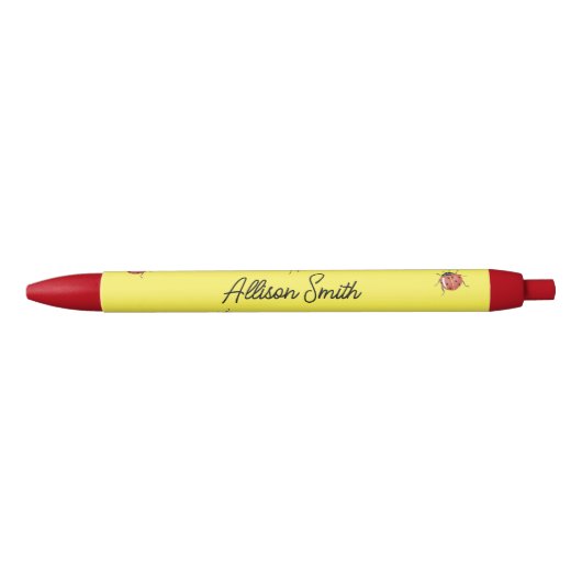 Niedlich-gelbe Ladybug Kugelschreiber (Vorderseite)