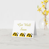 Niedlich-Gelbe Ladybug wird bald gut Karte (Gelbe Blume)
