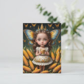 Niedlich-Gelbe Maisschmetterlingsfliege Postkarte (Stehend Vorderseite)