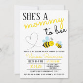 Niedlich-gelbe Mama-Bee-Baby-Dusche Einladung (Vorderseite)