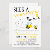 Niedlich-gelbe Mama-Bee-Baby-Dusche Einladung (Vorne/Hinten)