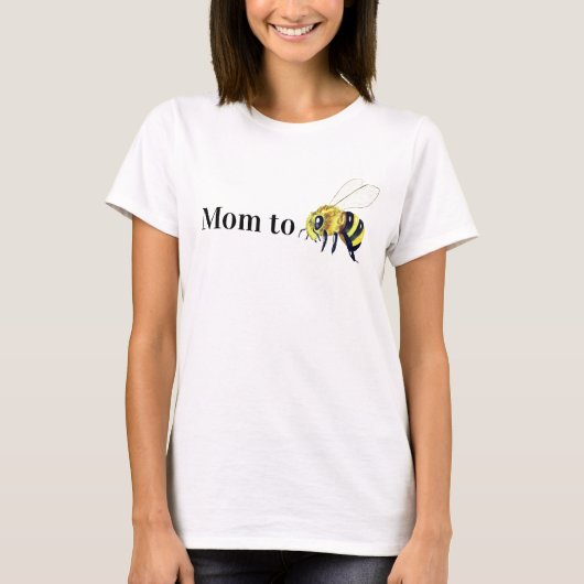 Niedlich Gelbe Mama zu Honey Bee New Mother T - Sh T-Shirt (Vorderseite)
