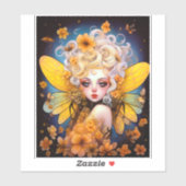 Niedlich Gelbe Märchen Fantasy Art Aufkleber (Blatt)