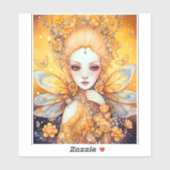 Niedlich Gelbe Märchen Fantasy Art Aufkleber (Blatt)