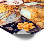 Niedlich Gelbe Märchen Fantasy Art Poster (Ecke)