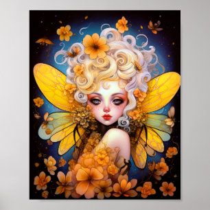 Niedlich Gelbe Märchen Fantasy Art Poster