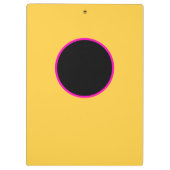 Niedlich-gelbe Monogramm mit gelbem Text Klemmbrett (Rückseite)