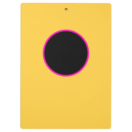 Niedlich-gelbe Monogramm mit gelbem Text Klemmbrett (Rückseite)