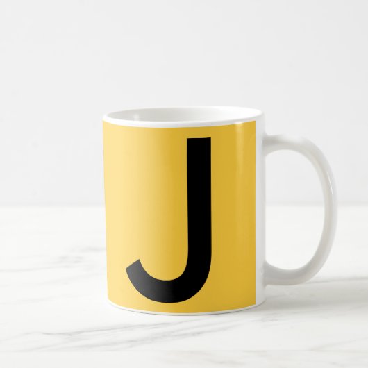 Niedlich-Gelbe Monogramm-Reise Kaffeetasse (Rechts)
