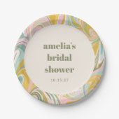 Niedlich Gelbe Pastete Abstraktes Brautparty Pappteller (Vorderseite)