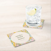 Niedlich Gelbe Pastete Abstraktes Brautparty Rechteckiger Pappuntersetzer (Vor Ort)