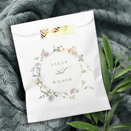 Niedlich-Gelbe Rustikale Wiesenblumenwetterhochzei Geschenktütchen