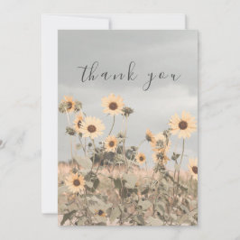 Niedlich Gelbe Sonnenblumen Blue Sky Flat Vielen D Dankeskarte