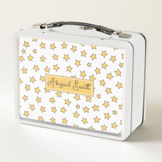 Niedlich Gelbe Sterne Muster Kids Lunch Box (Rückseite)