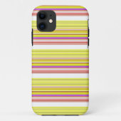 Niedlich-gelbe Streifen Case-Mate iPhone Hülle (Rückseite)