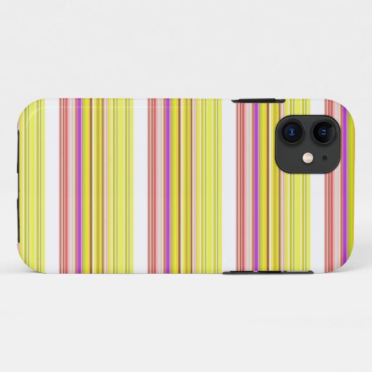 Niedlich-gelbe Streifen Case-Mate iPhone Hülle (Rückseite (Horizontal))