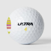 Niedlich-gelbe Streifen Golfball (Logo)