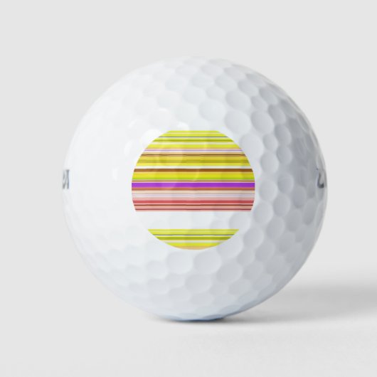 Niedlich-gelbe Streifen Golfball (Vorderseite)