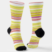 Niedlich-gelbe Streifen Socken (Gewinkelt)