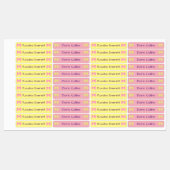 Niedlich Gelbe und rosa Bögen Mädchen Namen Kinder Etiketten (Blatt)