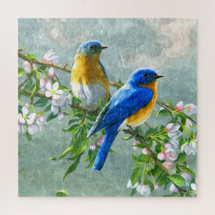 Niedlich Gelbe Vögel Wasserfarben Kunst Ölgemälde Puzzle