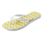 Niedlich Gelbe Zickzack Gemusterte Flip Flops Badesandalen (Schrägansicht)