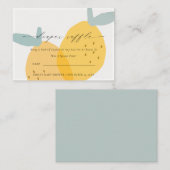 Niedlich-gelbe Zitrone Fruchtentaucher-Kinderdusch Begleitkarte (Vorne/Hinten)