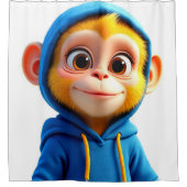 Niedlich-Gelber Affe Duschvorhang (Vorderseite)