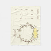 Niedlich-gelber Blumenstrauß Baby Milestone Fleecedecke (Vorderseite)