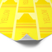 Niedlich-Gelber Kreuz-Künstlerisches Muster Poster (Ecke)