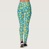 Niedlich-gelber Zitronenfrüchte-Zitronenfrüchte Wa Leggings (Rückseite)