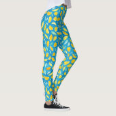 Niedlich-gelber Zitronenfrüchte-Zitronenfrüchte Wa Leggings (Rechts)