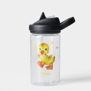 Niedlich-gelbes Happy Duckling und Stars Trinkflasche