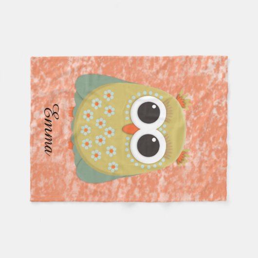 Niedlich Gelbgrün Orange Orange Personalisiert Fleecedecke (Vorderseite (Horizontal))