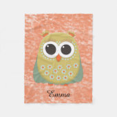 Niedlich Gelbgrün Orange Orange Personalisiert Fleecedecke (Vorderseite)