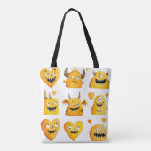 Niedlich-Gelbkehl-Monster Tasche (Rückseite)