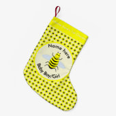 Niedlich-Gelbkraut-Bienengeschlecht als Erstes neu Kleiner Weihnachtsstrumpf (Vorderansicht (hängend))