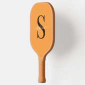 Niedlich Gelborange Monogramm Initial + Name Pickleball Schläger (Links)