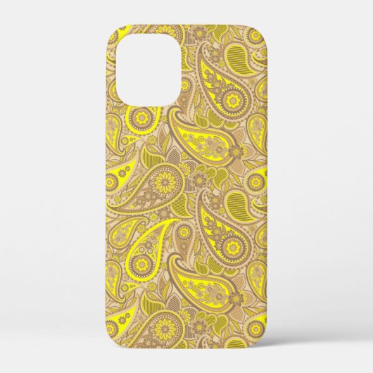 Niedlich-Gelbpaisley Case-Mate iPhone Hülle (Rückseite)
