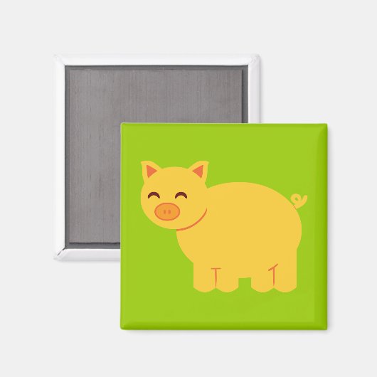 Niedlich Gelbschweine Magnet (Vorderseite/Rückseite)