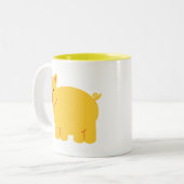 Niedlich Gelbschweine Zweifarbige Tasse (Vorderseite Links)