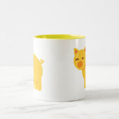 Niedlich Gelbschweine Zweifarbige Tasse (Mittel)