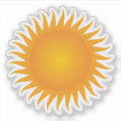 Niedlich Gelbsonne Aufkleber (Vorderseite)