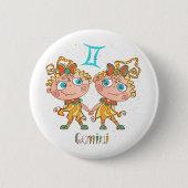 Niedlich Gemini Twins Button (Vorderseite)