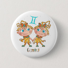 Niedlich Gemini Twins Button