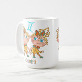 Niedlich Gemini Twins Kaffeetasse (Vorderseite Links)
