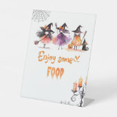 Niedlich Genießen Sie ein paar Hexen Kostüm Party Sockelschild (Vorderseite)