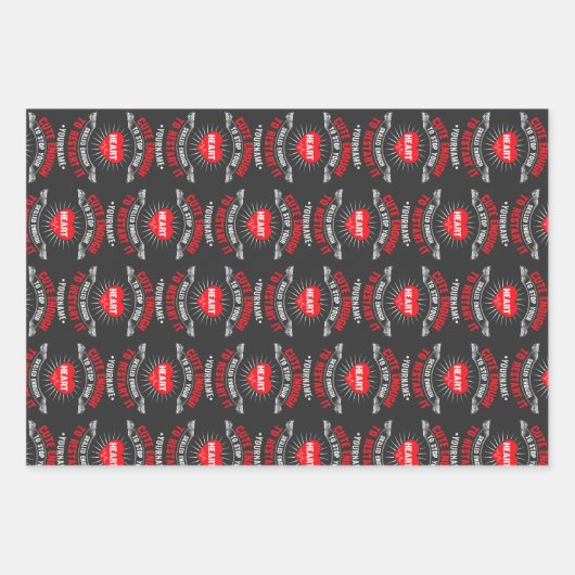 Niedlich genug, um Ihr Herz zu stoppen, qualifizie Geschenkpapier Set (Vorderseite)