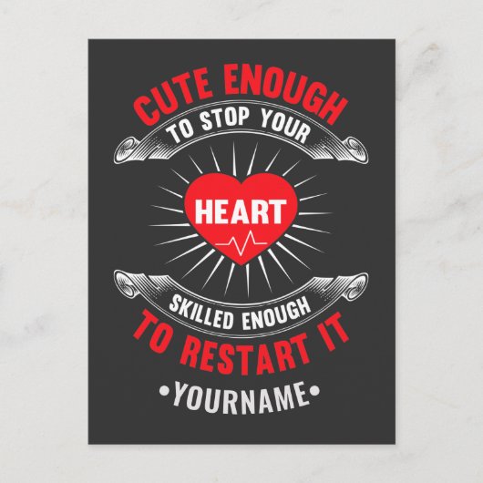Niedlich genug, um Ihr Herz zu stoppen, qualifizie Postkarte (Vorderseite)
