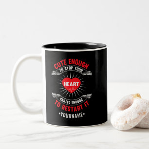 Niedlich genug, um Ihr Herz zu stoppen, qualifizie Zweifarbige Tasse